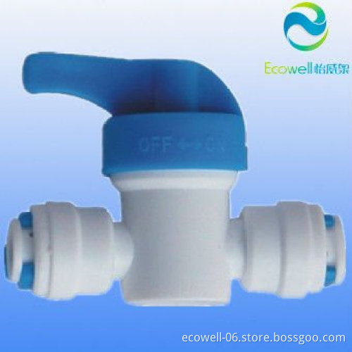 Flush Ball Value,Plastic Water Quick Fitting RO Connector, Quick Connect Water Filter